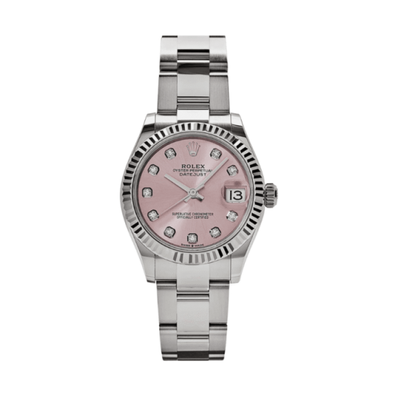 Date just ladies pink diamond dial 31mm
