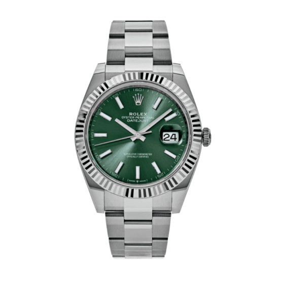 Date just mint green dial 41mm