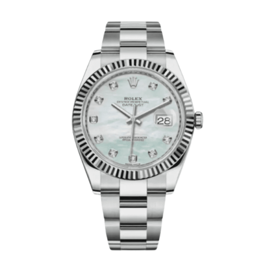 Date just diamond mother of pearl dial 41mm