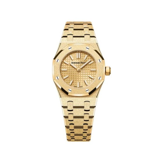 Royal Oak 67630BA.GG.1312BA.01 ‘Mini’ Frosted Yellow Gold Quartz