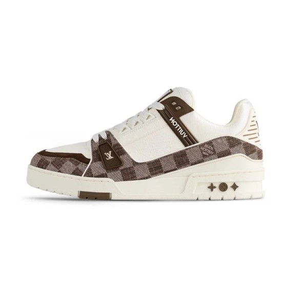 White & Brown Damier